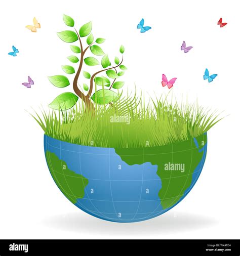 illustration of beautiful nature on earth Stock Photo - Alamy