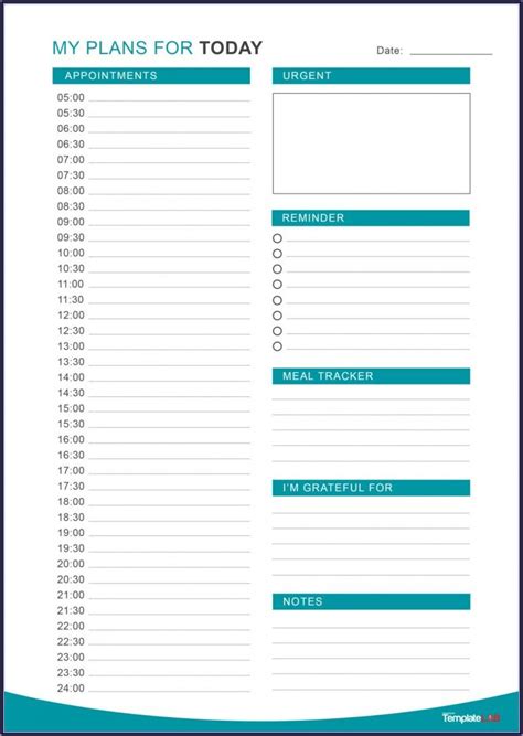 Cute Daily Planner Template Pdf - Templates : Resume Template ...