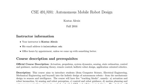 Autonomous Mobile Robot Design - Autonomous Robots Lab