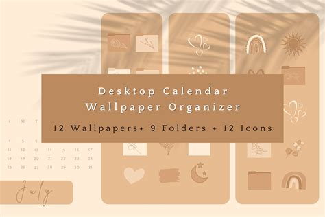 Desktop Calendar Wallpaper Organizer | Creative Market