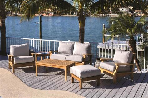 Teak Deep Seating Patio Furniture: Outdoor Sectionals & Sets