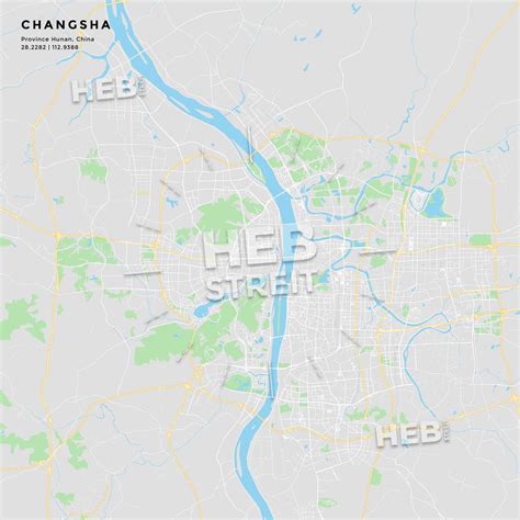 Printable street map of Changsha, China - HEBSTREITS Sketches | Street ...