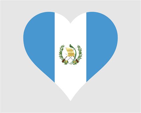 Guatemala Heart Flag. Guatemalan Love Shape Country Nation National ...