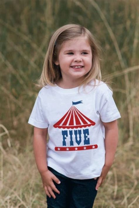 Kids Five Circus Shirt Fifth Birthday Carnival Tshirt Boy | Etsy ...