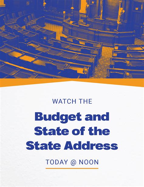 Gov.’s Budget Proposal & State of the State Address LIVE Today at 12:00 ...