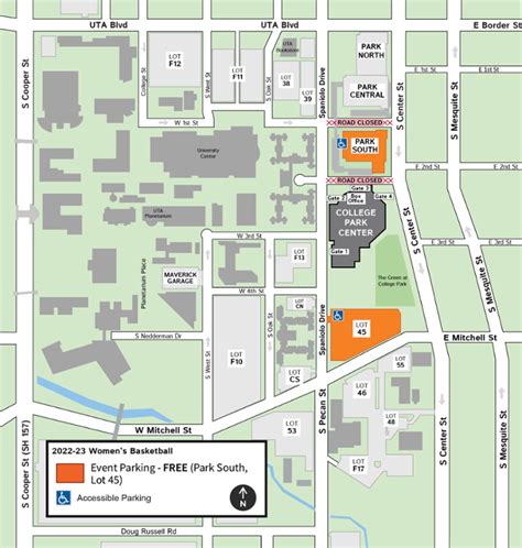 UTA Volleyball and Women's Basketball Parking Info and Prohibited Items – College Park Center ...