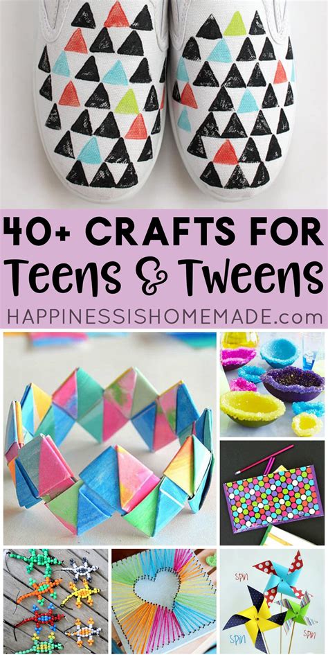 40 Easy Crafts for Teens & Tweens - Happiness is Homemade in 2021 | Easy crafts for teens, Fun ...