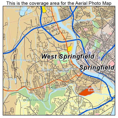 Aerial Photography Map of West Springfield, MA Massachusetts