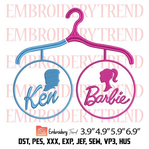 Barbie & Ken Embroidery Design – Barbie Movie Embroidery Digitizing File