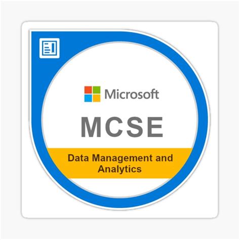 "Microsoft MCSE data management and analytics certificate certification ...