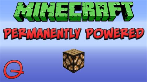 Minecraft: Permanently Powered Redstone Lamp (Quick) Tutorial - YouTube