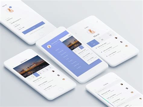 20 Fresh Inspirational Mobile UI Design Examples/Templates on Dribbble