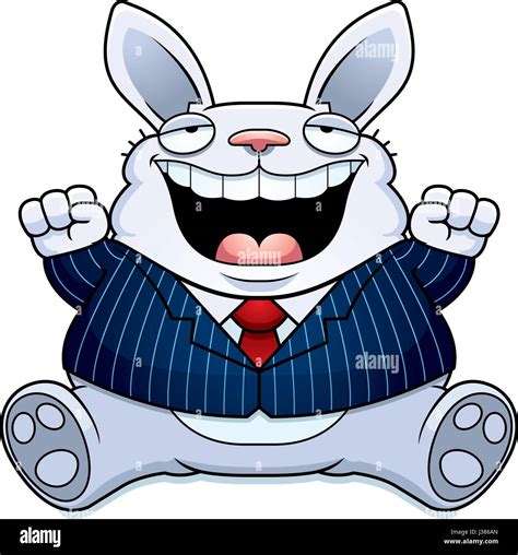 Cartoon illustration fat rabbit smiling hi-res stock photography and ...