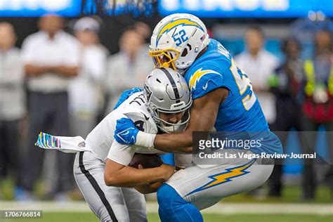 Los Angeles Chargers linebacker Khalil Mack sacks Las Vegas Raiders... News Photo - Getty Images