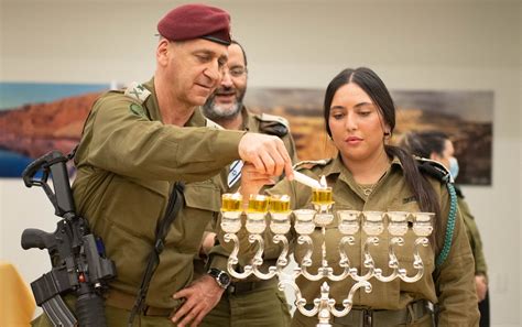 IDF chief marks Hanukkah with female soldier allegedly filmed secretly by officer | The Times of ...