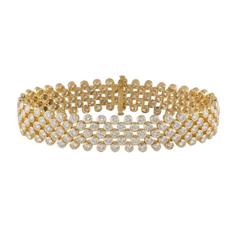 Yellow Gold Diamond Bracelet 13.30ct G+/VS+ | Rich Diamonds