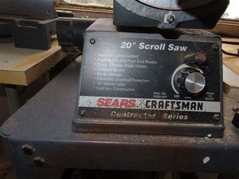 Craftsman 20" scroll saw w/blades. - Schmid Auction