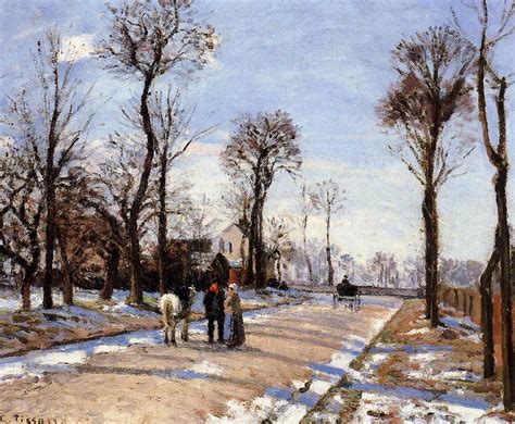 Street Winter Sunlight and Snow, c.1872 - Camille Pissarro - WikiArt.org