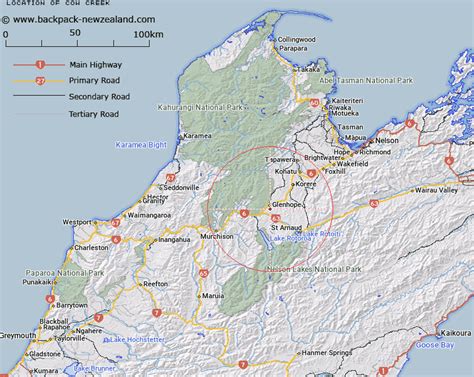 Where is Cow Creek? Map - New Zealand Maps