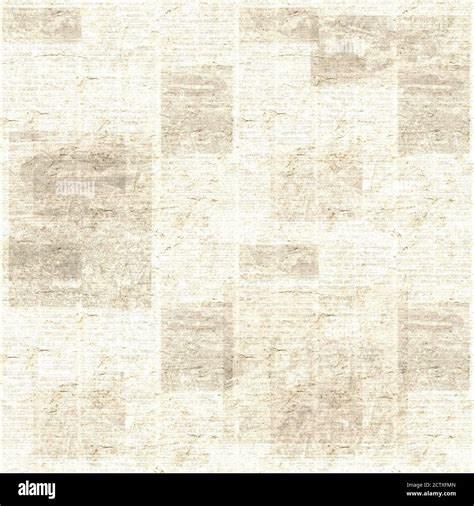 Old grunge unreadable vintage newspaper texture square seamless pattern. Blurred newspaper ...