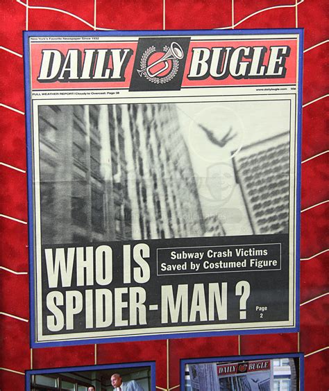 Daily Bugle Who Is Spider-Man Newspaper Front Page Display | Prop Store - Ultimate Movie ...