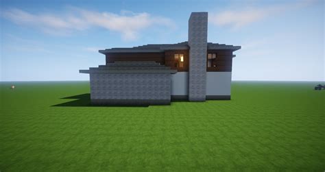 Modern House with Fireplace Minecraft Map