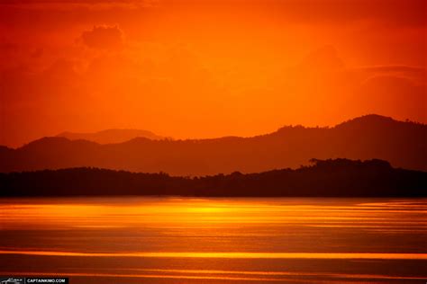 Mountain View Sunrise from Phuket Thailand