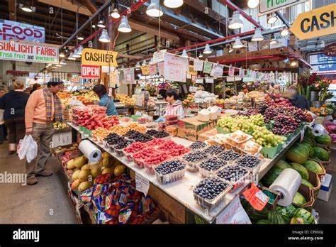 Granville Island Public Market, Vancouver Stock Photo - Alamy