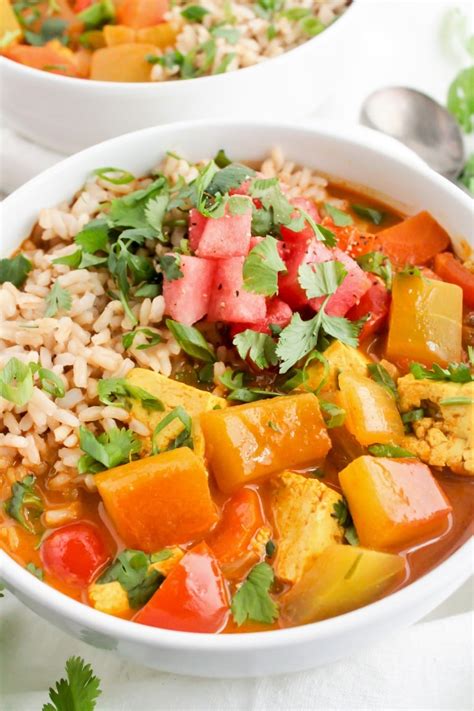 Thai Vegan Tofu Curry with Watermelon Rind (Super Easy & Cozy)