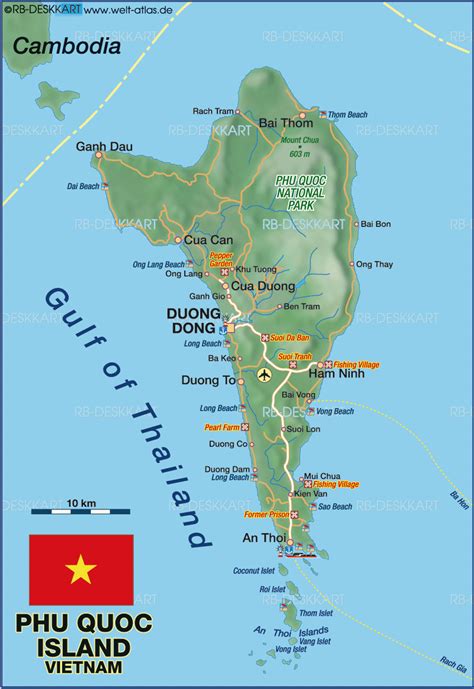 Map of Phu Quoc (Island in Vietnam) | Welt-Atlas.de