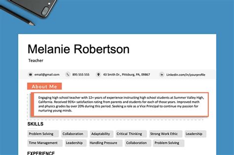 How to Write a Resume “About Me” Section [7+ Examples]