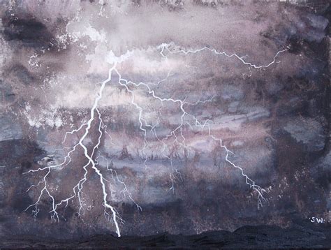 ON HOLD Lightning Storm Original painting by sheriwiseman on Etsy