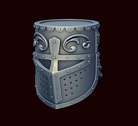 Crusader Helmet - Print Ready 3D Model by alexkovalev