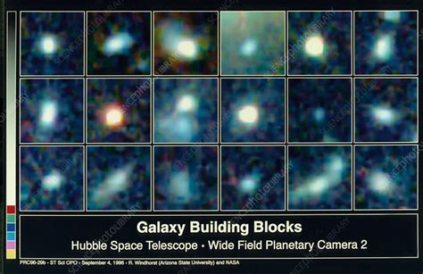 Young galaxies taken from the Hubble deep Field - Stock Image - R820 ...