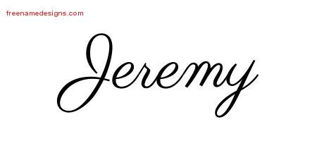 Classic Name Tattoo Designs Jeremy Graphic Download - Free Name Designs