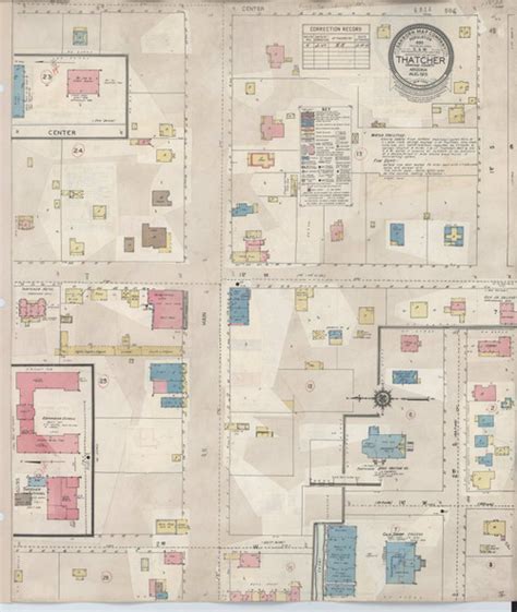 Thatcher, Arizona 1940 - Old Map Arizona Fire Insurance Index - OLD MAPS