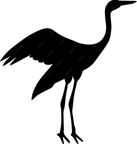 Premium Vector | Crane bird Vector silhouette illustration 17