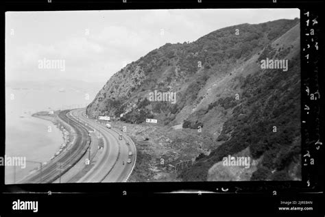 The north light in wellington fault scarp Black and White Stock Photos & Images - Alamy