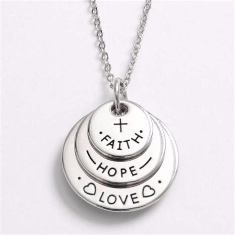 Faith, hope, love necklace