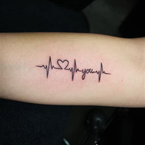 Heartbeat Tattoos for Men | Heartbeat tattoo, Shape tattoo, Heartbeat tattoo design