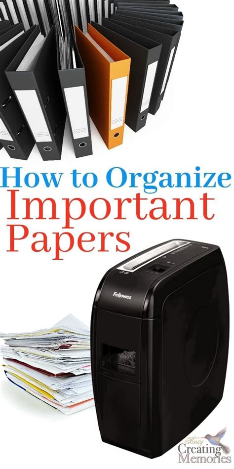 The Best Way to Organize Important Papers & Documents | Organizing ...