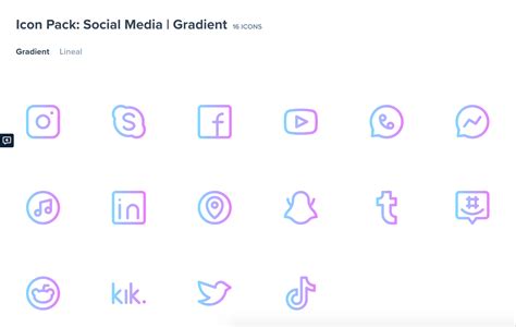 Girly Social Media Icons