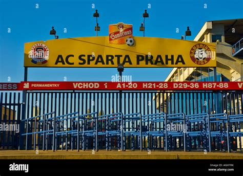 Gates of AC Sparta Praha stadium in district of Letna in central Prague Czech Republic Stock ...