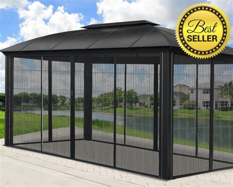 Hard Top Gazebo Clearance Siena 12x16 With Sliding Screen Gz3dxls The Yakima Skyrise 2 Rooftop ...