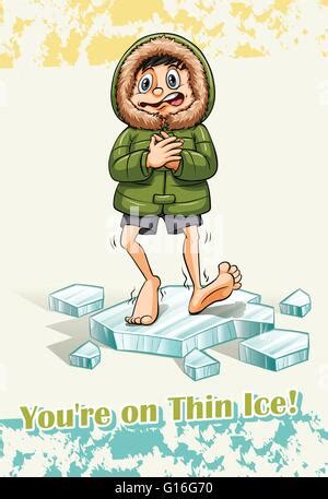 You're on thin ice idiom illustration Stock Vector Art & Illustration ...