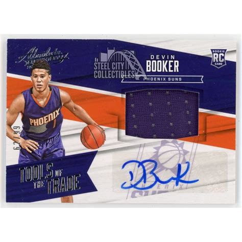 Devin Booker 2015-16 Panini Absolute Basketball Rookie Jersey Autograph ...