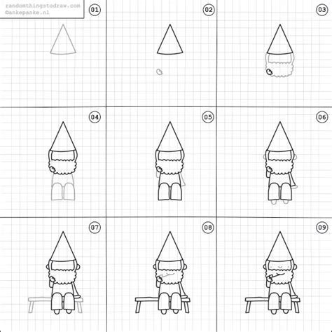 How to draw a gnome. | Gnome art, Drawing kawaii, Xmas drawing