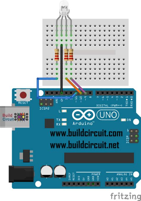 Arduino Project 27-Arduino RGB LED experiment - BuildCircuit.COM