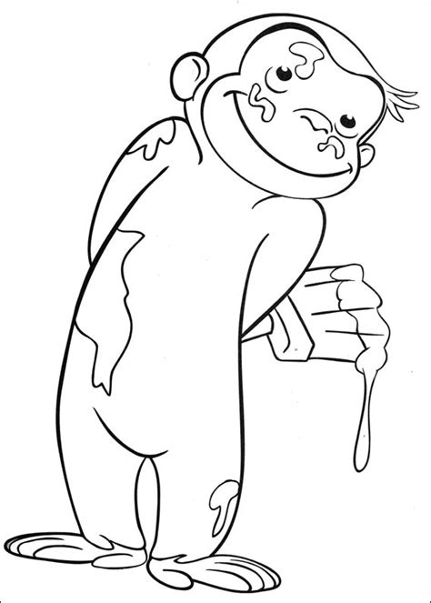 Curious George coloring pages to download and print for free