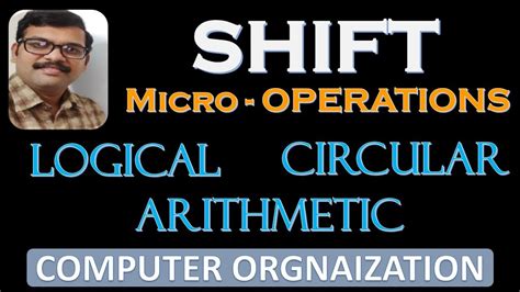 SHIFT MICRO-OPERATIONS IN COMPUTER ORGANIZATION (LOGICAL, ARITHMETIC,CIRCULAR) || LEFT & RIGHT ...